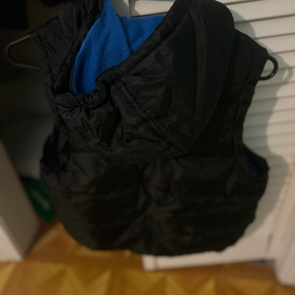 U.S. Polo Assn. Kids Black Puffer Vest with Blue Lining